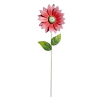 Pink Flower Yard Pick, 5"