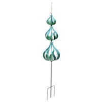 Found & Fable Teal Metal Wind Spinner, 48"