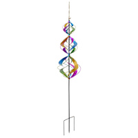 Multicolor Metal Wind Spinner, 48"