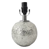 Found & Fable Silver Shimmer Mosaic Small Lamp Base, 10"