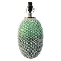 Green Ombre Mosaic Small Table Lamp Base, 15.7"