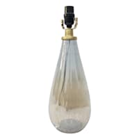 Crosby St. Smoke Amber Glass Teardrop Medium Table Lamp Base, 17.2"