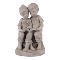 Boy & Girl Outdoor Garden Statue, 16"