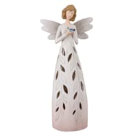 Pink Angel Outdoor Garden Statue, 14"