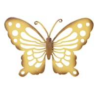 Honeybloom Butterfly Yellow Pot Outdoor Hanger, 5"