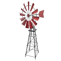 Metal Windmill Tower Outdoor Garden Statue, 25"