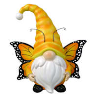 Butterfly Gnome Outdoor Garden Statue, 10"