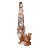 Stacked Animals Outdoor Garden Statue, 18"