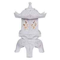 Found & Fable Lighted Pagoda Outdoor Garden Statue, 12"