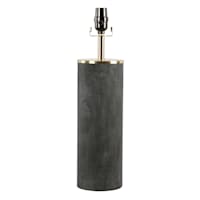 Crosby St. Black Wood Column Medium Table Lamp Base, 19"