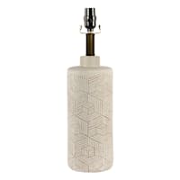Tracey Boyd Brown & White Geo Patterned Medium Table Lamp Base, 19"