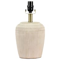 Honeybloom Beige Textured Small Lamp Base, 12.8"