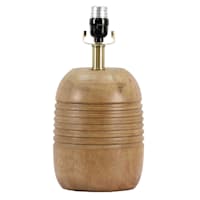 Found & Fable Wood Finish Ribbed Small Lamp Base, 14"