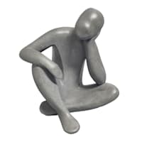 Thinking Man Outdoor Garden Sculpture, 14"