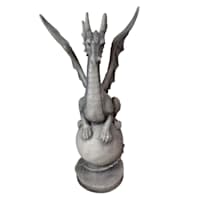Mythical Dragon Outdoor Garden Statue, 40"