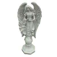 Angel on Stand Outdoor Garden Statue, 33"
