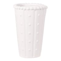 Willow Crossley White Ceramic Dot Vase, 8"