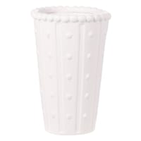 Willow Crossley White Ceramic Dot Vase, 12"