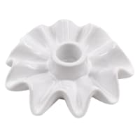 Willow Crossley White Ruffles Candle Holder, 4.3"