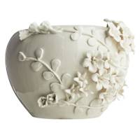 3D Flower Ceramic Pot, 7"