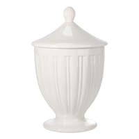 Off White Ceramic Ginger Jar, 17.7"