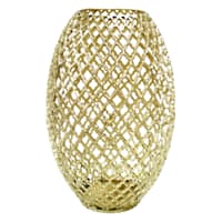 Providence Gold Metal Cutout Vase, 15"