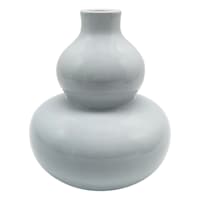 Providence Blue Ceramic Bubble Vase, 8.6"