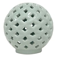 Providence Green Cutout Ceramic Orb, 4"