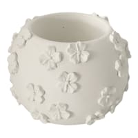 Providence Floral Textured Candleholder, 2.6"
