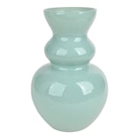 Providence Green Glass Bubble Vase, 10"
