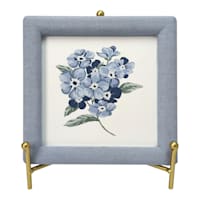 Providence Blue Framed Bouquet Art on Stand, 6"