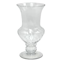 Clear Glass Trumpet Vase, 12"