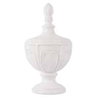 Providence White Finial Decor, 10"