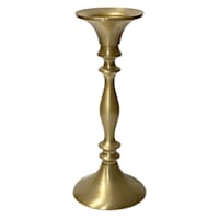 Antique Gold Taper Candle Holder, 9.5"
