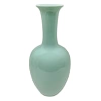 Providence Green Ceramic Long Neck Vase, 11.8"