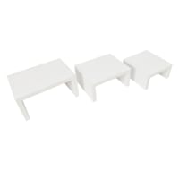 3-Piece White Wood Riser Set