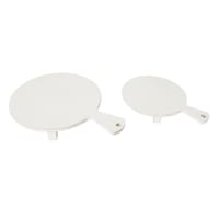 2-Piece White Round Riser Set