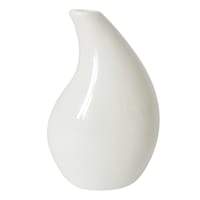 White Raindrop Ceramic Bud Vase, 5"