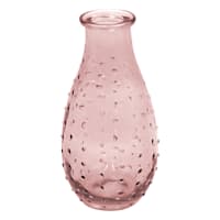 Pink Glass Dot Bud Vase, 5.5"