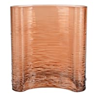 Crosby St. Curved Brown Vase, 7.5"