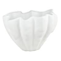 Crosby St. White Ceramic Coral Bowl, 10x7