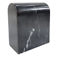 Crosby St. Black Marble Rounded Bookend, 5.7"