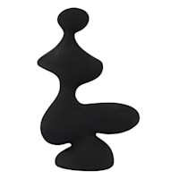 Crosby St. Black Wavy Resin Figurine, 5x8