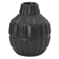 Addison Black Ceramic Vase, 6"
