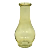 Yellow Glass Bud Vase, 7"