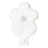 White Ceramic Flower Night Light, 5"