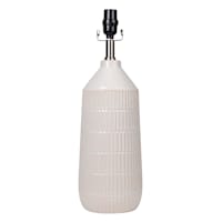 Found & Fable White Textured Ceramic Medium Table Lamp Base, 19"