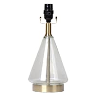 Crosby St. Clear Glass Cone Small Lamp Base, 13.5"