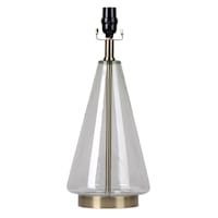 Crosby St. Clear Glass Cone Medium Lamp Base, 18.3"