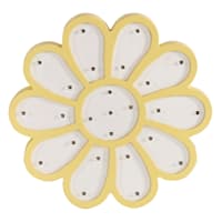 Tiny Dreamers White & Yellow Flower Painted Wood Sign, 9.8"